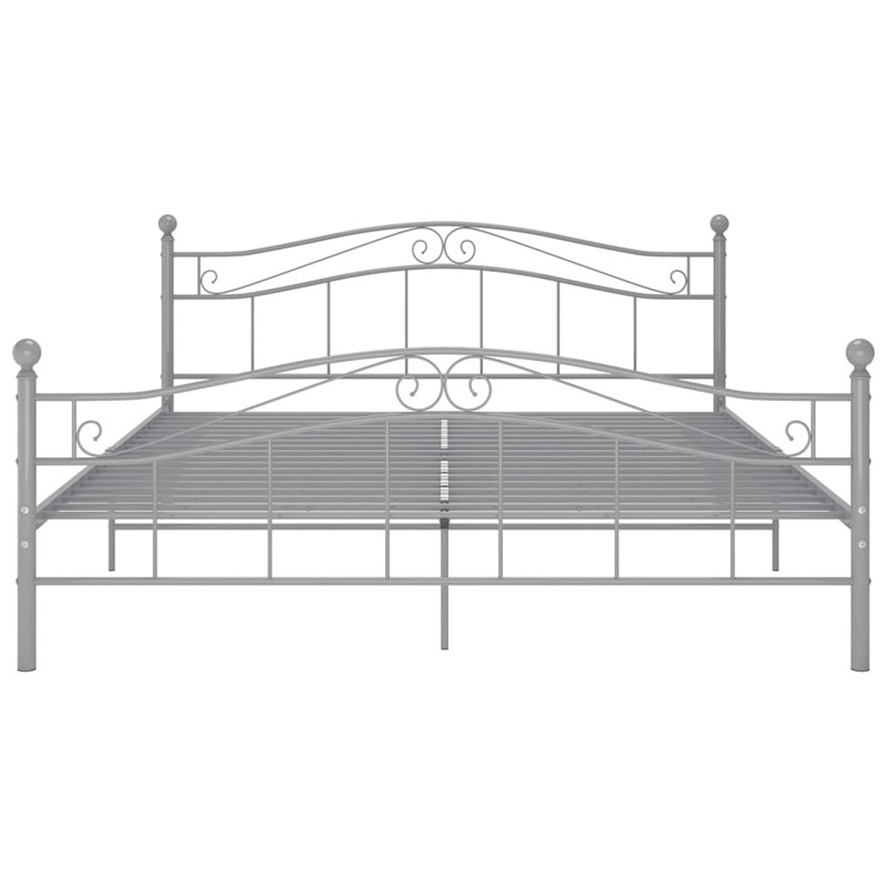 Gapspard UK Single - DE 90 X 190 Cm Metal Bed, 160 x 200cm, Silver