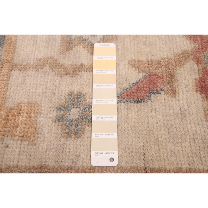 Tapis ivoire moderne Oushak 9 pi 0 po x 12 pi 0 po