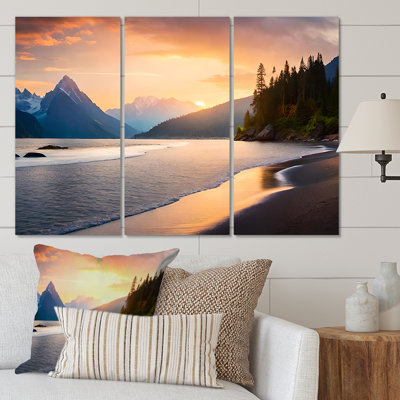 «Alaskan River Beauty» sur toile, reproduction de 3 pièces