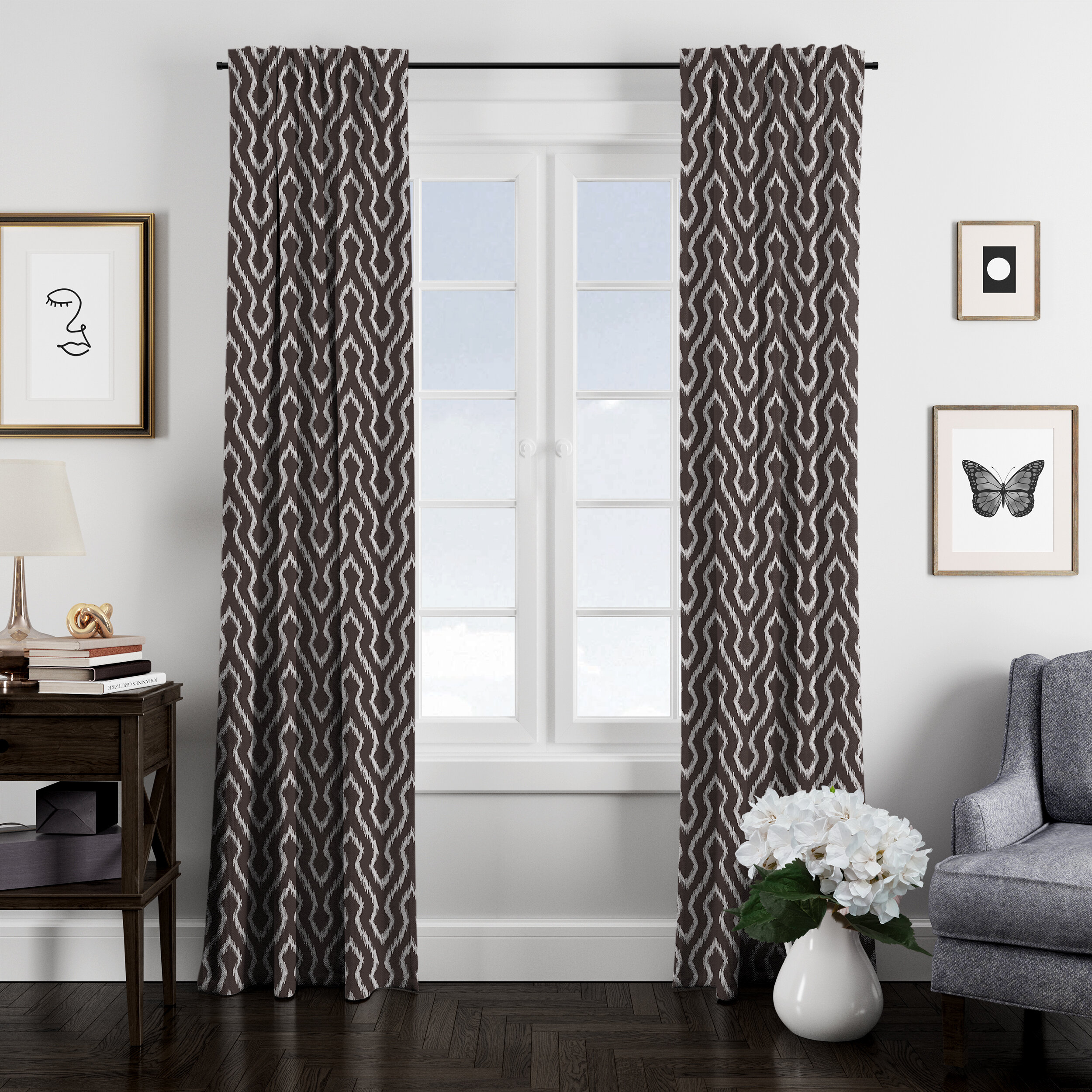 Colcha Linens Piper 100% Cotton Room Darkening Curtain Panel