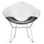 Fauteuil Modway argent / diamant noir