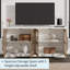 63" Farmhouse TV stand with Glass Doors-1024567719