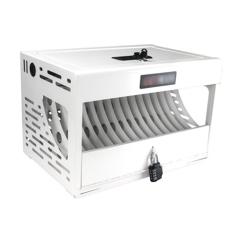 16 armoires de charge pour ordinateur portable et tablette - verrouillables, blanches, pour la salle de classe, le bureau, et les charges de magasins de plusieurs appareils portatifs 16 espaces de verrouillage, avec rangement pour ordinateur portable / tablette sécurisé