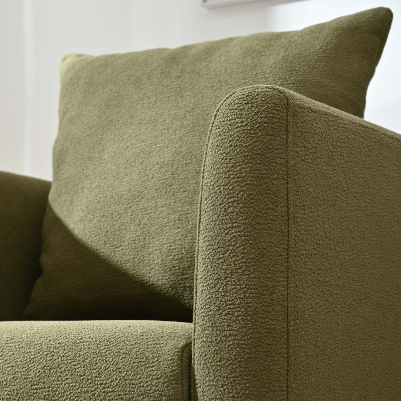 Fauteuil d'appoint Modern, Olive Green Fabric