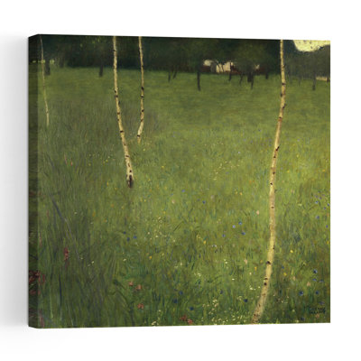 Farmhouse With Birch Trees, 1900 Abstract Contemporary Horse Wall Art Print