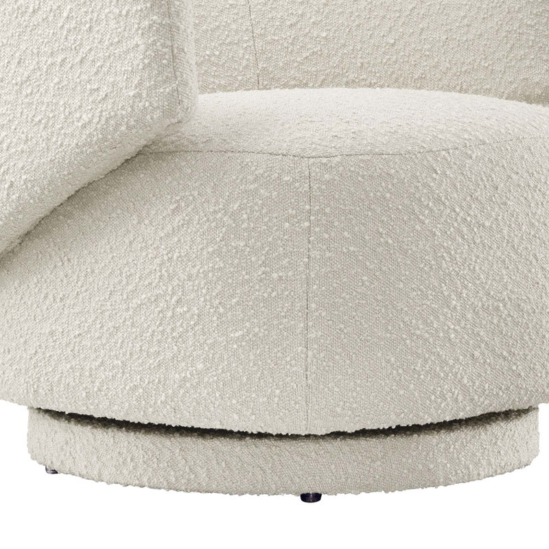 Chaise pivotante en tissu Celestia par Modway, Mélange de polyester ivoire