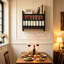 Industrial Metal Wine Bottle Storage Shelf Black Home Bar