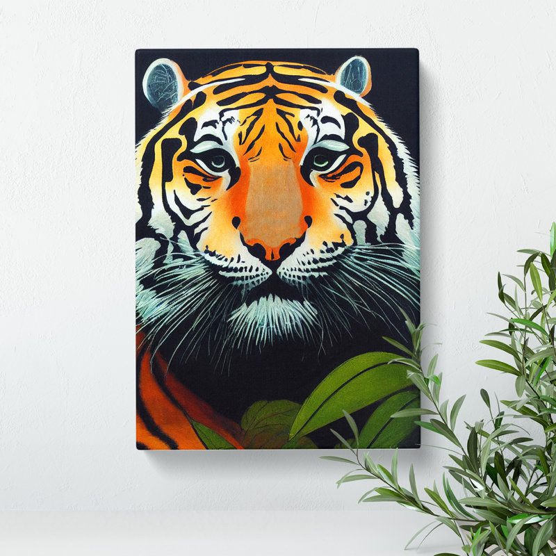 XC1022-4679X Tiger In The Jungle - Print on Canvas, Wrapped Canvas, 50cm H x 35cm W x 3cm D