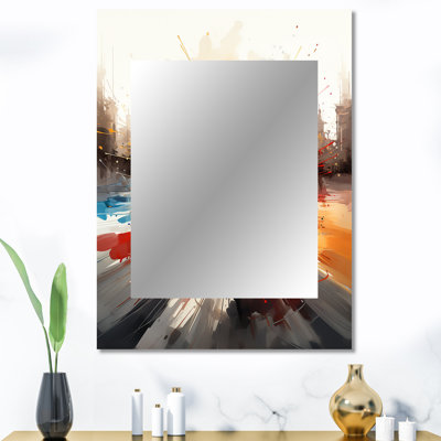 Casino Royale I - Casino Mirror, Red Decorative Wall Mirror, Printed Metal Art