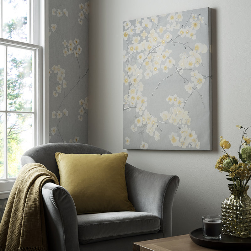 Art for the Home Radiance Orchid Metallic Floral Printed Canvas