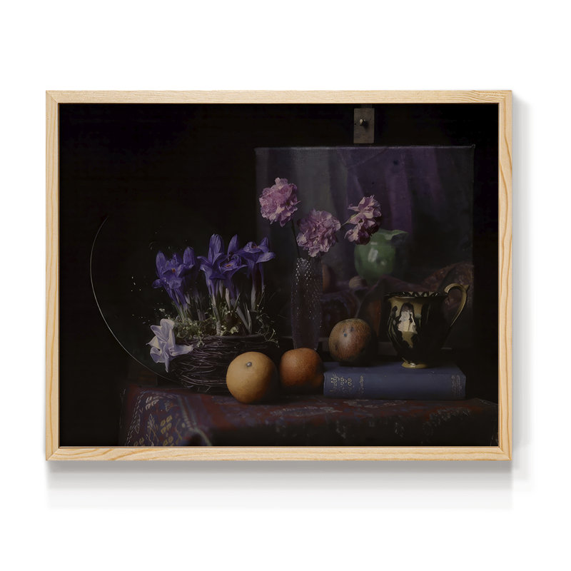 «Moody Still Life» - Impression encadrée - Restickable, H 8 po x l 10 po, Naturel