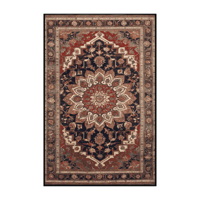 Machine Washable Persian Brown Area Rug