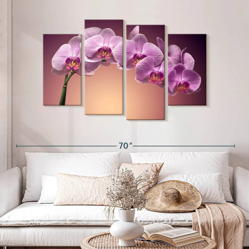 Orchidées Harnek Magenta, H 32 po x l 52 po