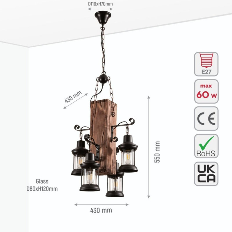 Stonebrook 4 - Light Kitchen Island Chandelier