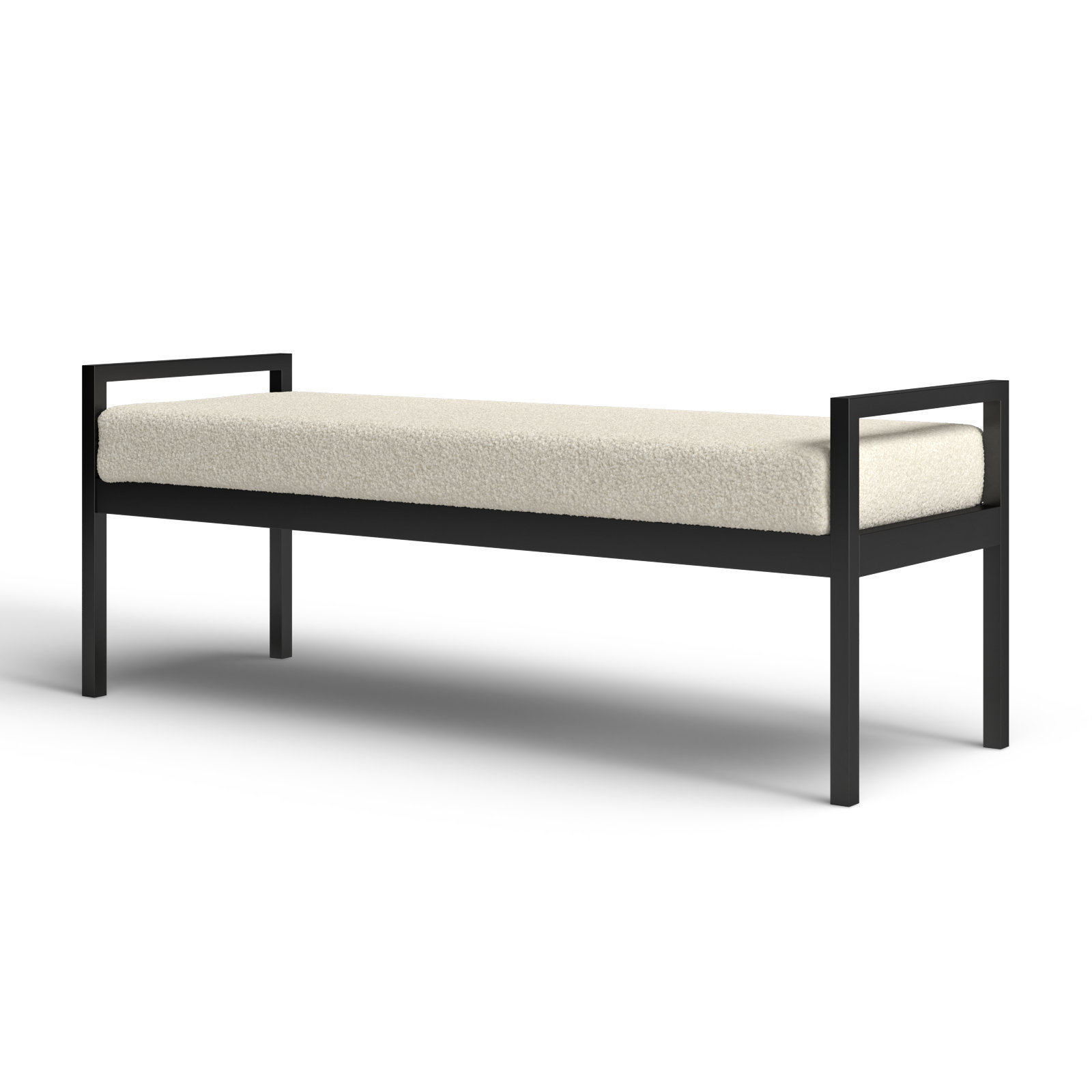 Loxe Bench, Cream Boucle