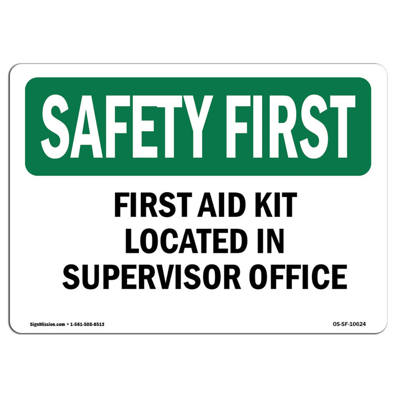 «Safety First Sign», H 18 po x l 24 po x P 0,1 po