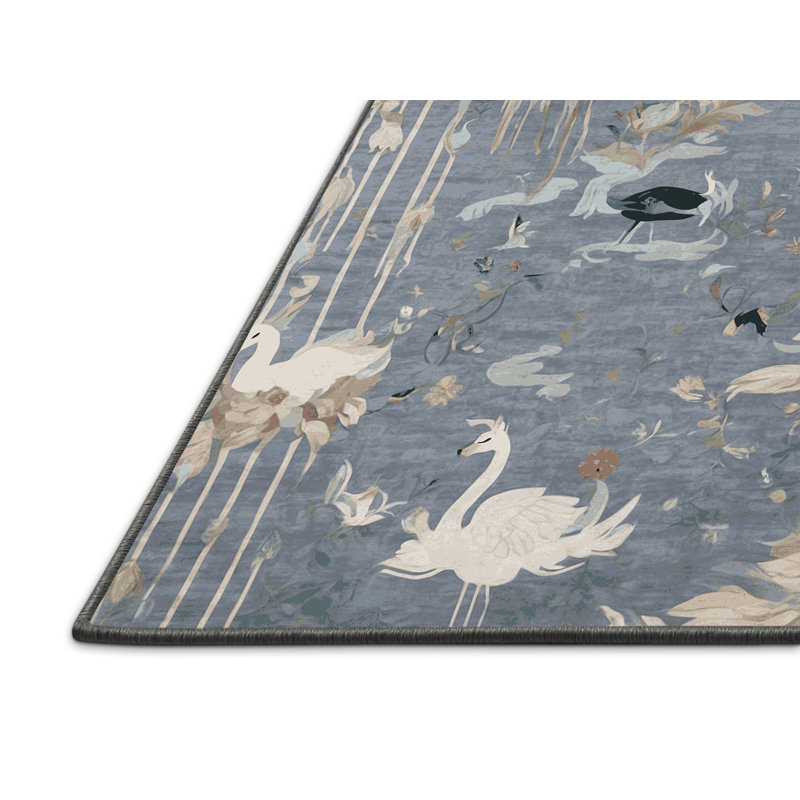 Silky Soft Plush Gray Area Rug, Round 5'
