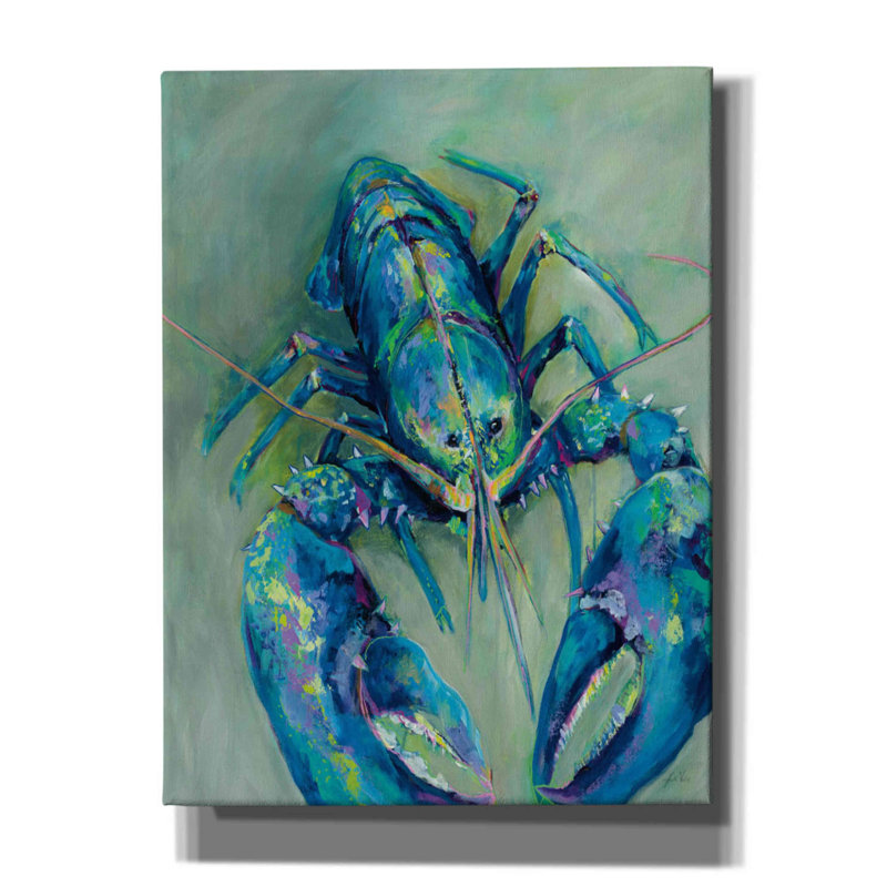 «Blue» par Jeanette Vertentes, art mural sur toile, H 16 po x l 12 po x P 0,75 po