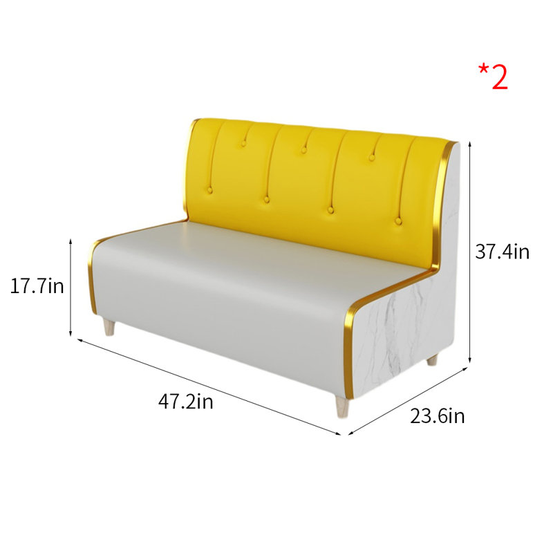 Banc rembourré en similicuir Modern Modern Leisure