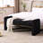 Laytona 54" Boucle Upholstered Bench with Arm and Channel Tufted-140847225