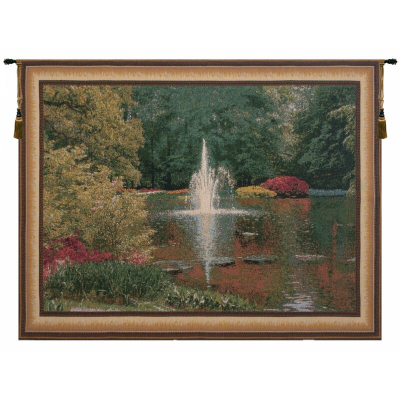 Loom Woven Fabric Nature Landscape Wall Hanging