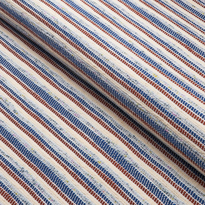 Rag Rug Hand Woven Stripe Fabric