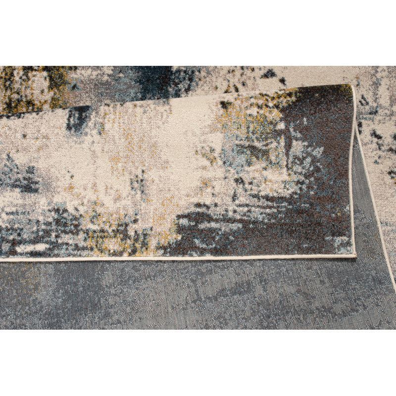 Tapis beige, moutarde, brun, moutarde, multicolore, Ladole Rugs, Rectangle 6 pi 7 po x 9 pi 6 po