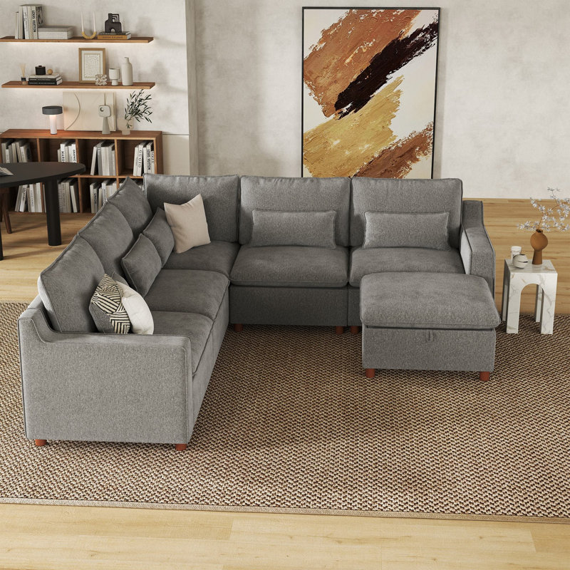Canapé modulaire 5 places French Seam