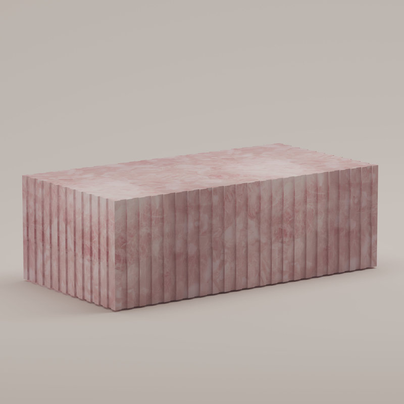 Cannelé Coffee Table, Pink Quartz