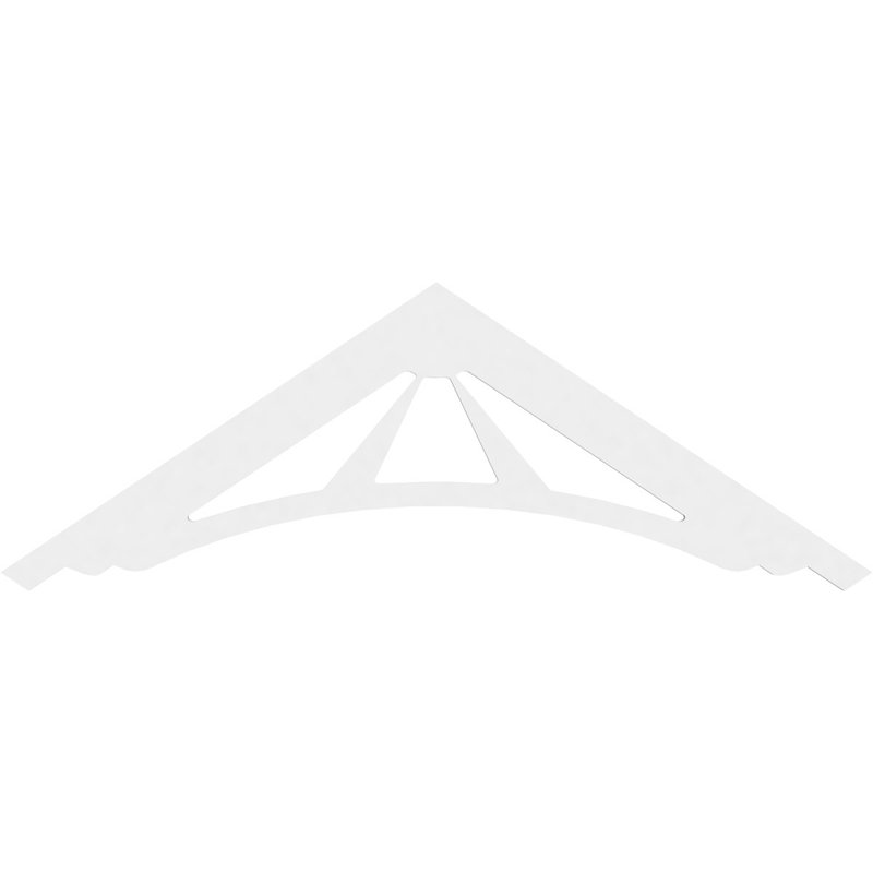 Stanford Architectural Grade PVC Gable, 24" H x 72" W x 1" D, 8/12