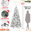 Arbre floqué de 7 pi avec 1060 pointes enneigées, conception à charnières simple, support en métal robuste, convient aux espaces de fête et aux branches de Noël, système à connexion rapide, saisonnier idéal