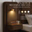 Ensemble de chambre à coucher 3 pièces: lit de rangement rembourré moderne avec lumières DEL et tables de chevet flottantes, grand, brun-1309942095-1309942094
