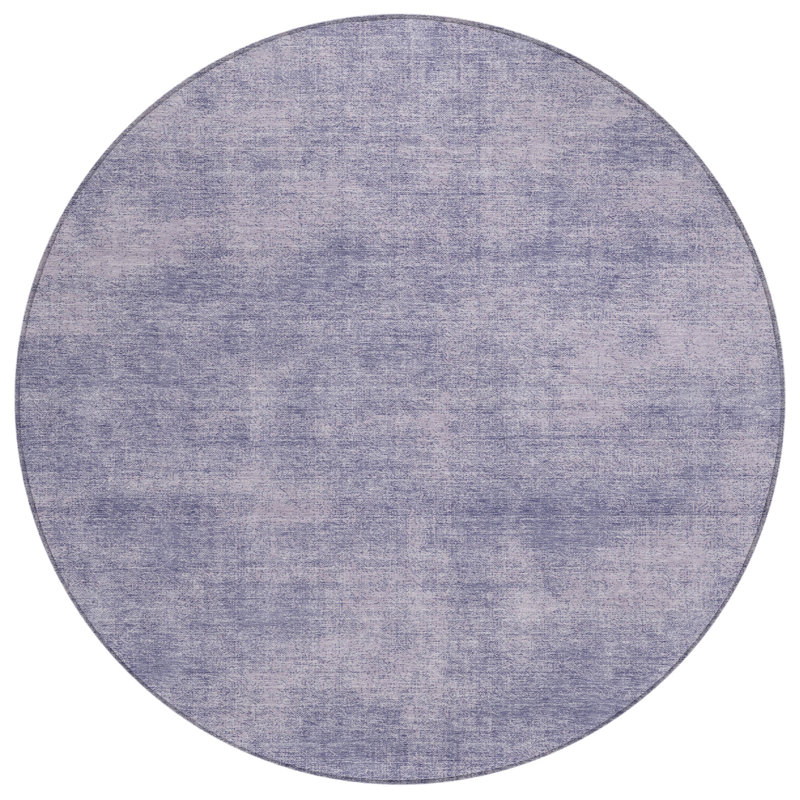 Orlena Purple Washable Indoor-Outdoor Rug - , 2'3" x 7'6"