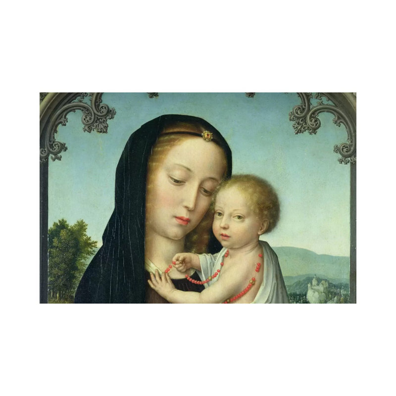 Virgin And Child - Wrapped Canvas Painting, 20.32 cm H x 30.48 cm W