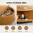 Round Coffee Table with Storage, 31.5" Mid Century Modern Fluted Coffee Table with 360° Curved Sliding Door-1472081143