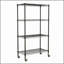 Étagères grillagées robustes à 4 niveaux réglables - supports de rangement en métal résistant à la rouille pour la cuisine, le garage, la salle de bain et le garde-manger (P 35,43 po x l 17,72 po x H 66,54 po)-129038092