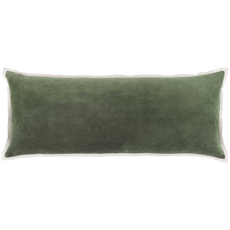 Gehry Velvet/Linen Decorative Pillow, Pillow Cover Only - No Insert, 16" H x 20" W, Sage