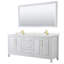Ensemble de meuble-lavabo double 80 po avec dessus en quartz et miroir Daria-100481632-100481637-100502009