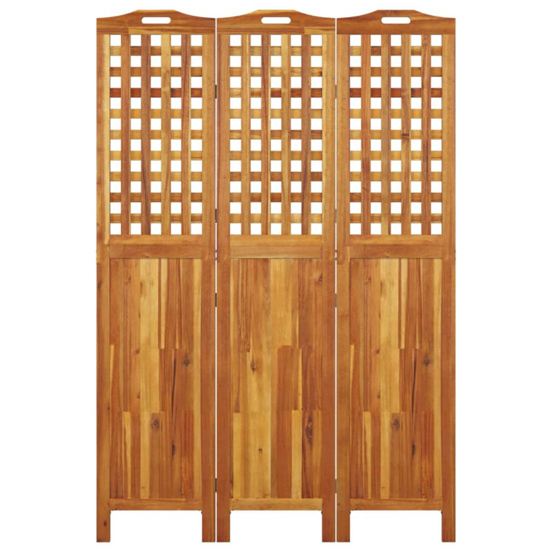Ibarra Solid Wood Folding Room Divider, 180cm H x 121.5cm W x 2cm D, 3