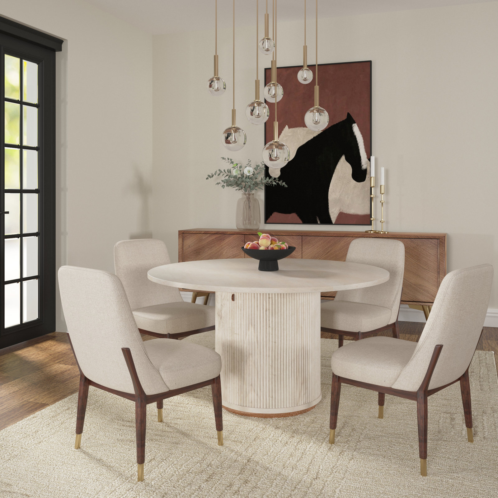Zanzibar Mango Dining Table, 30" H x 48" W x 48" D