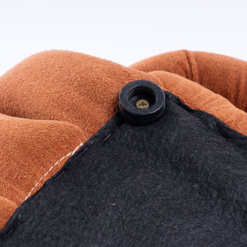 Repose-pieds en tissu Chenille, Orange