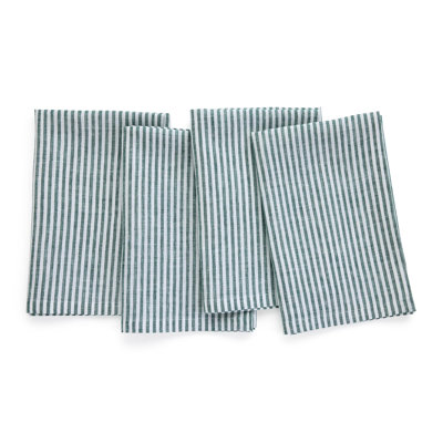 Narrow Stripe - 100% Pure Linen Dinner Napkins