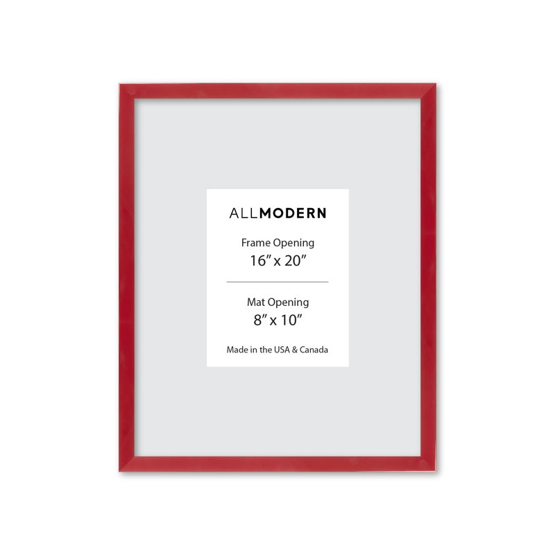 Cadre photo en bois massif Willin, 16" W x 20" H, Rouge