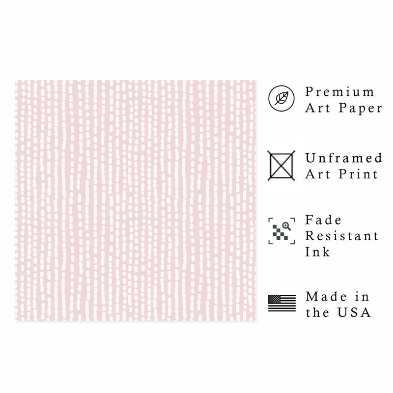 «Abstract Abstract», reproduction d'art moderne sans cadre rose, H 18 po x l 18 po