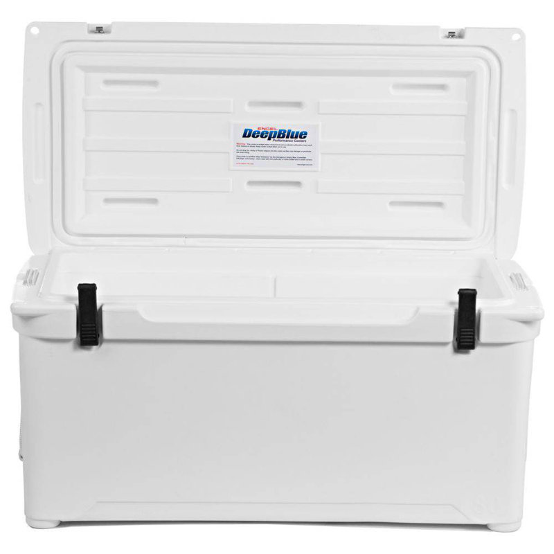 Glacière à glace dure et transparente haute performance 74 qt Engel Engel, blanche