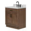 Meuble-lavabo simple en bois massif 30 po avec plateau en marbre de Carrare 1,5 po Tidworth-1028089730-1024680339