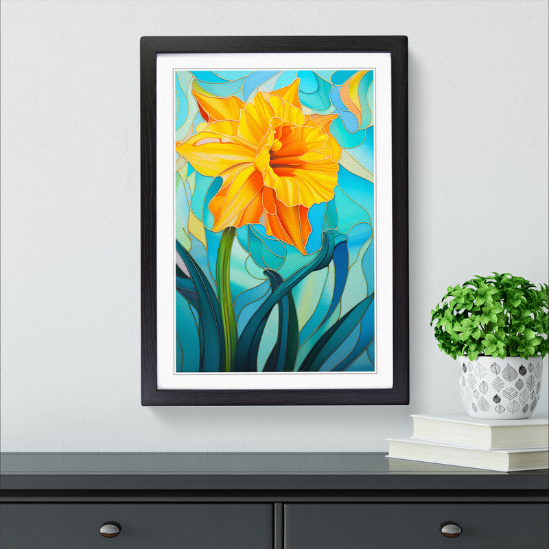 Single Picture Frame Print on Wood, Black Framed, 64cm H x 46cm W