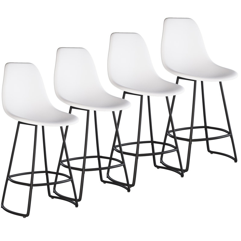 Audreigh Swivel Counter Stool with Metal Frame, Bar Stool (30" Seat Height), White