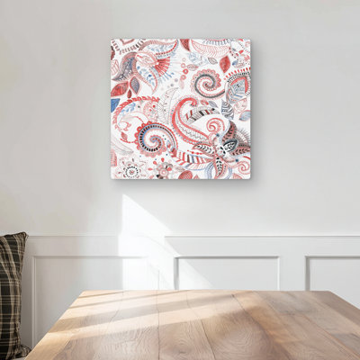 Paisley Pattern Metal Print | Stylish Bedroom Decor