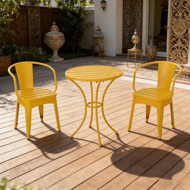 Ensemble d'extérieur 3 pièces, Jaune